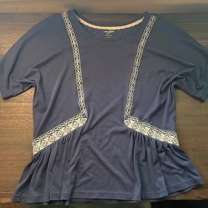 Soft blue embroidered shirt